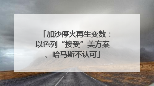 加沙停火再生变数：以色列“接受”美方案、哈马斯不认可