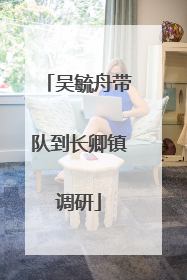 吴毓舟带队到长卿镇调研