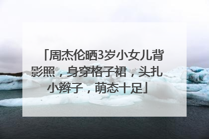 周杰伦晒3岁小女儿背影照，身穿格子裙，头扎小辫子，萌态十足