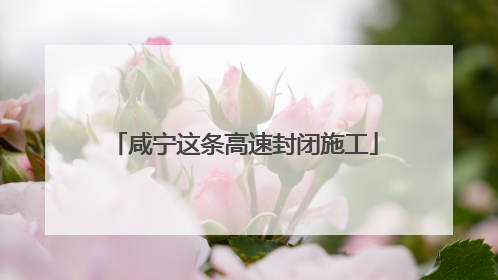 咸宁这条高速封闭施工