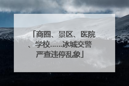商圈、景区、医院、学校……冰城交警严查违停乱象