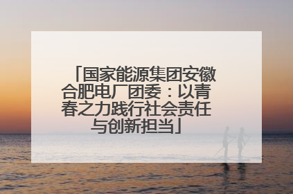 国家能源集团安徽合肥电厂团委：以青春之力践行社会责任与创新担当