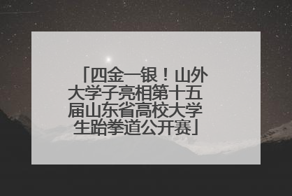 四金一银！山外大学子亮相第十五届山东省高校大学生跆拳道公开赛