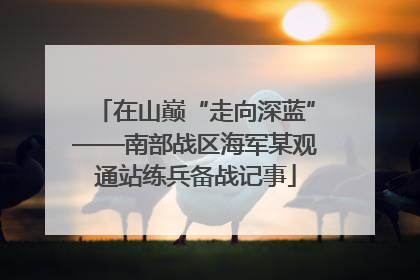 在山巅“走向深蓝”——南部战区海军某观通站练兵备战记事
