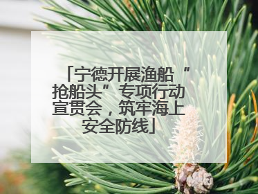 宁德开展渔船“抢船头”专项行动宣贯会，筑牢海上安全防线