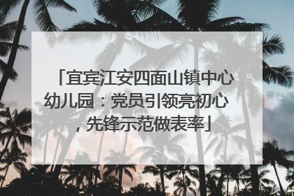 宜宾江安四面山镇中心幼儿园：党员引领亮初心，先锋示范做表率