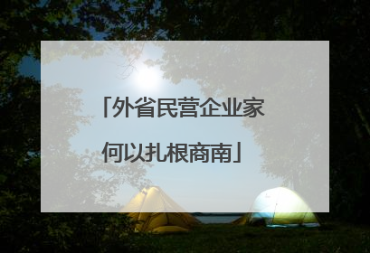 外省民营企业家何以扎根商南