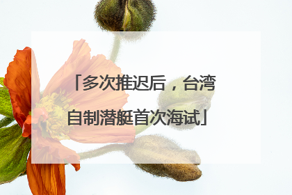 多次推迟后，台湾自制潜艇首次海试