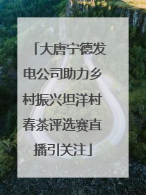 大唐宁德发电公司助力乡村振兴坦洋村春茶评选赛直播引关注