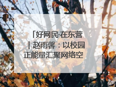 好网民·在东营｜赵雨馨：以校园正能量汇聚网络空间大流量