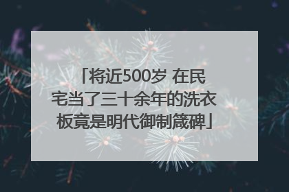 将近500岁 在民宅当了三十余年的洗衣板竟是明代御制箴碑