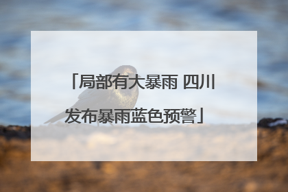 局部有大暴雨 四川发布暴雨蓝色预警