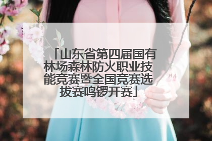 山东省第四届国有林场森林防火职业技能竞赛暨全国竞赛选拔赛鸣锣开赛