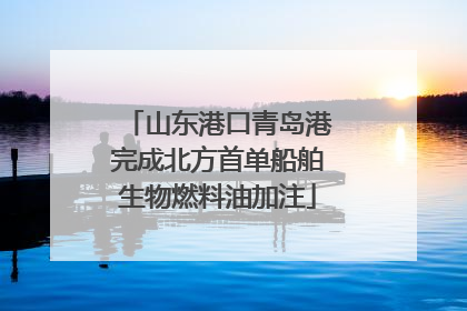 山东港口青岛港完成北方首单船舶生物燃料油加注