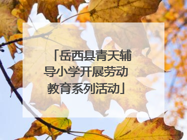 岳西县青天辅导小学开展劳动教育系列活动