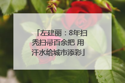 左建丽：8年扫秃扫帚百余把 用汗水给城市添彩
