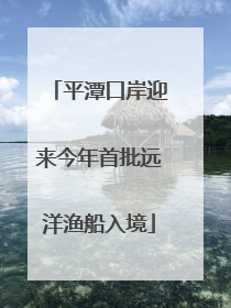 平潭口岸迎来今年首批远洋渔船入境