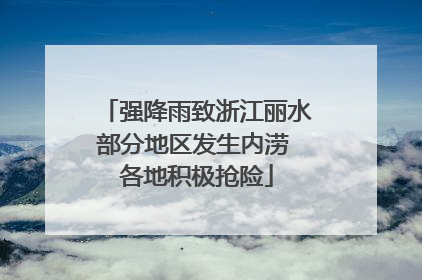 强降雨致浙江丽水部分地区发生内涝 各地积极抢险