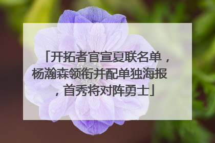 开拓者官宣夏联名单，杨瀚森领衔并配单独海报，首秀将对阵勇士