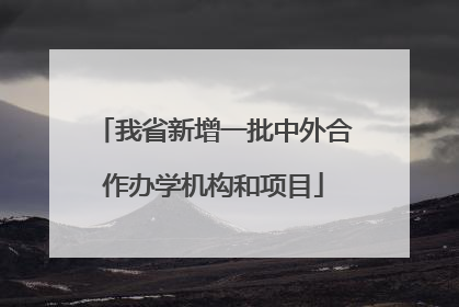 我省新增一批中外合作办学机构和项目