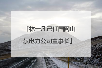 林一凡已任国网山东电力公司董事长
