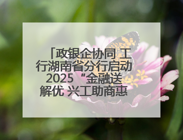 政银企协同 工行湖南省分行启动2025“金融送解优 兴工助商惠农”行动