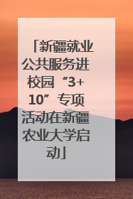 新疆就业公共服务进校园“3+10”专项活动在新疆农业大学启动