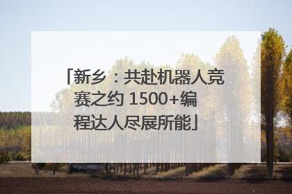新乡：共赴机器人竞赛之约 1500+编程达人尽展所能