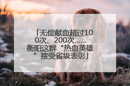 无偿献血超过100次、200次……衡阳这群“热血英雄”接受省级表彰