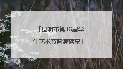 昆明市第36届学生艺术节圆满落幕