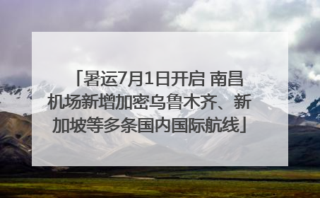 暑运7月1日开启 南昌机场新增加密乌鲁木齐、新加坡等多条国内国际航线