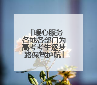 暖心服务 各地各部门为高考考生逐梦路保驾护航