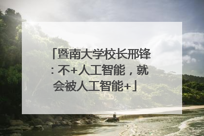 暨南大学校长邢锋：不+人工智能，就会被人工智能+