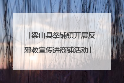 梁山县拳铺镇开展反邪教宣传进商铺活动