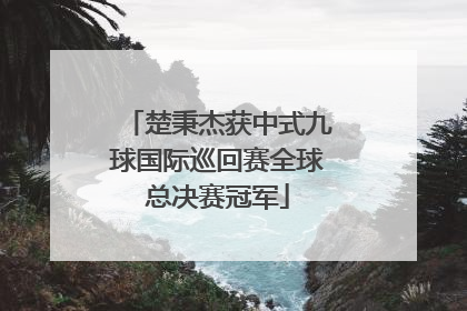 楚秉杰获中式九球国际巡回赛全球总决赛冠军