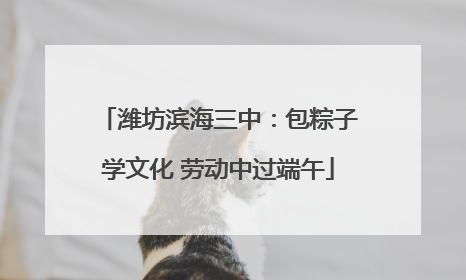 潍坊滨海三中：包粽子学文化 劳动中过端午