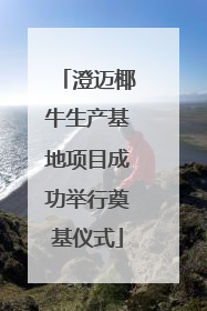 澄迈椰牛生产基地项目成功举行奠基仪式