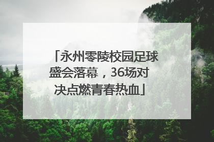 永州零陵校园足球盛会落幕，36场对决点燃青春热血