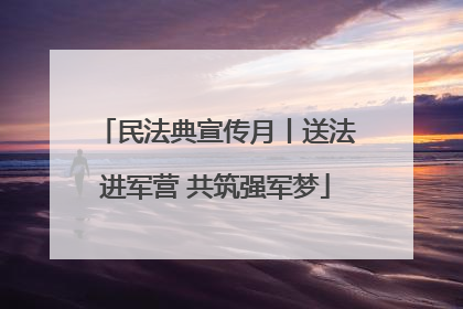 民法典宣传月丨送法进军营 共筑强军梦