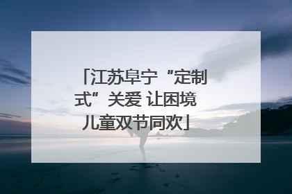 江苏阜宁“定制式”关爱 让困境儿童双节同欢