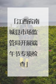 江西省南城县市场监管局开展端午节专项检查