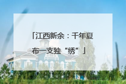 江西新余：千年夏布一支独“绣”