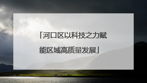 河口区以科技之力赋能区域高质量发展
