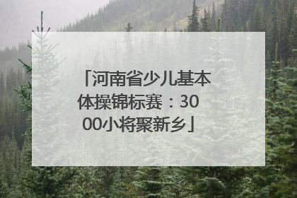 河南省少儿基本体操锦标赛：3000小将聚新乡