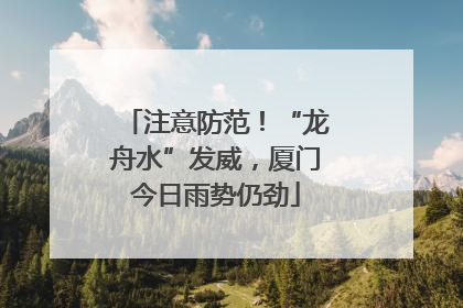 注意防范！“龙舟水”发威，厦门今日雨势仍劲