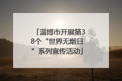 淄博市开展第38个“世界无烟日”系列宣传活动