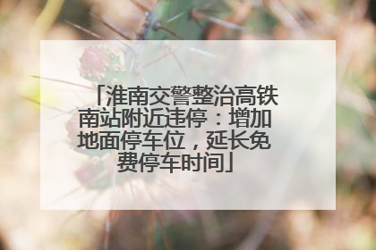 淮南交警整治高铁南站附近违停：增加地面停车位，延长免费停车时间