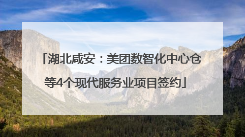 湖北咸安：美团数智化中心仓等4个现代服务业项目签约