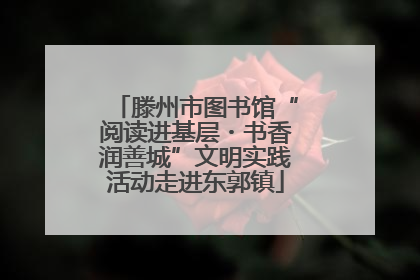 滕州市图书馆“阅读进基层・书香润善城”文明实践活动走进东郭镇