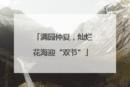 满园仲夏，灿烂花海迎“双节”